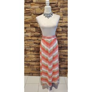 CATO A-LINE SKIRT PINK ELASTIC WAIST POLY/RAYON ELASTIC WAIST SIZE 22-24W